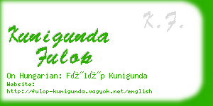 kunigunda fulop business card